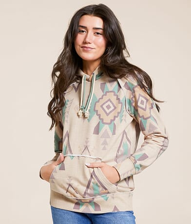 Hooey Playa Southwestern Hooded Sweatshirt front view