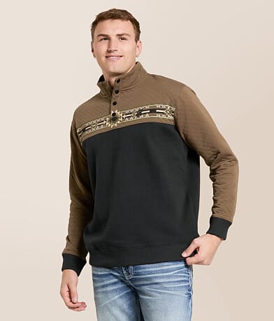 Hooey Stevie Quilted Quarter Snap Pullover front view