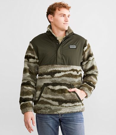 Hooey Sherpa Fleece Quarter Snap Pullover front view
