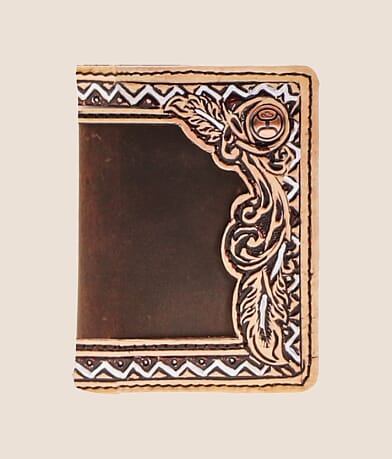Hooey War Paint Leather Money Clip Wallet front view