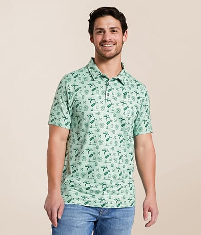 Hooey The Weekender Cowboy Golf Performance Polo front view