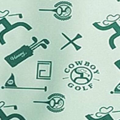 Aqua Green Cowboy Golf