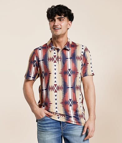 Hooey The Weekender Cowboy Golf Performance Polo front view