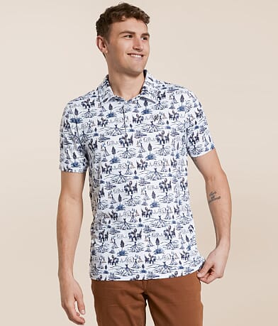 Hooey The Weekender Cowboy Golf Performance Polo front view