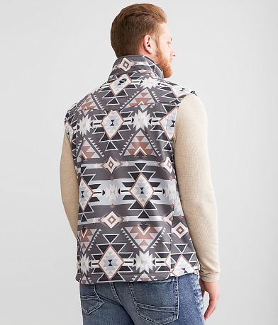 Hooey Softshell Aztec Vest back view