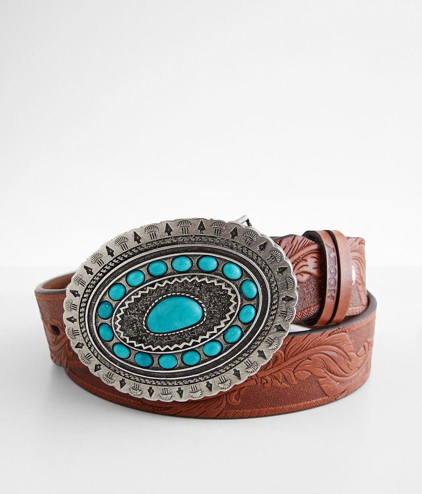 Hooey Tooled Leather Belt - Women's Belts in Natural Brown | Buckle