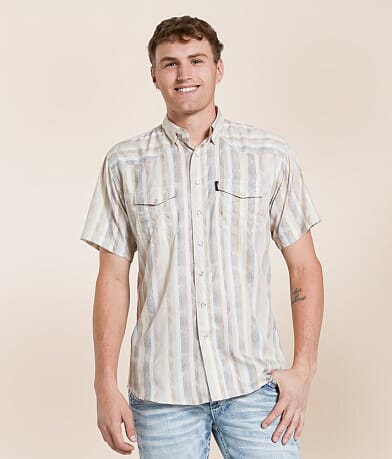 Hooey Herringbone Ripstop Performance Shirt front view