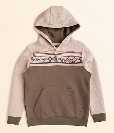Hooey Boys - Jimmy Quarter Snap Hooded Sweatshirt front view