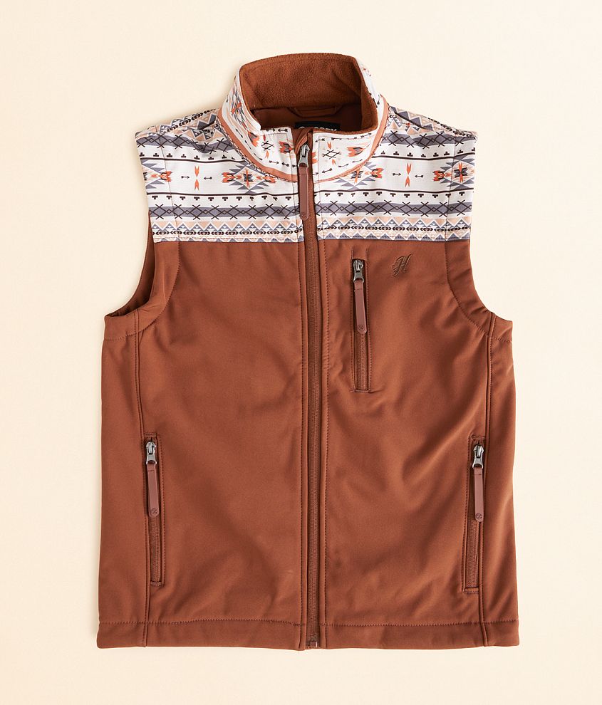 Boys - Hooey Softshell Aztec Vest front view