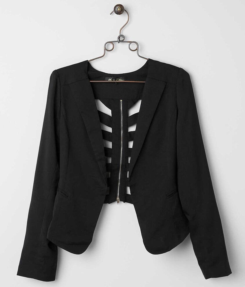Hot &#38; Delicious Cut-Out Blazer front view