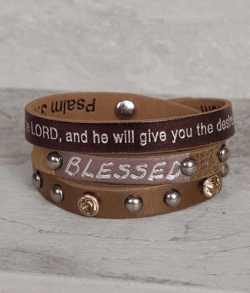 Good Work(s) Blessed Mineral Wrap Bracelet front view