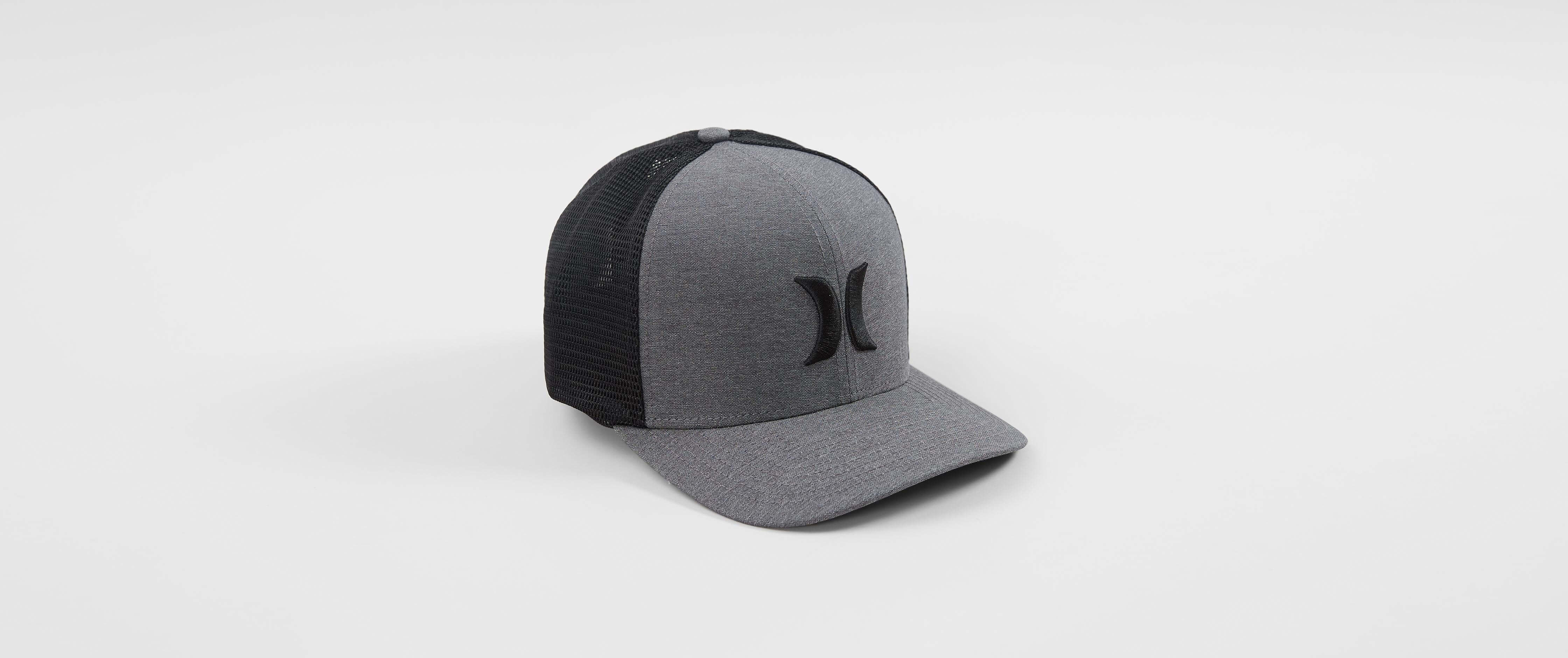 Hurley Del Mar Trucker Hat, One Size – Canvas & Mesh, Dri-FIT, Snapback