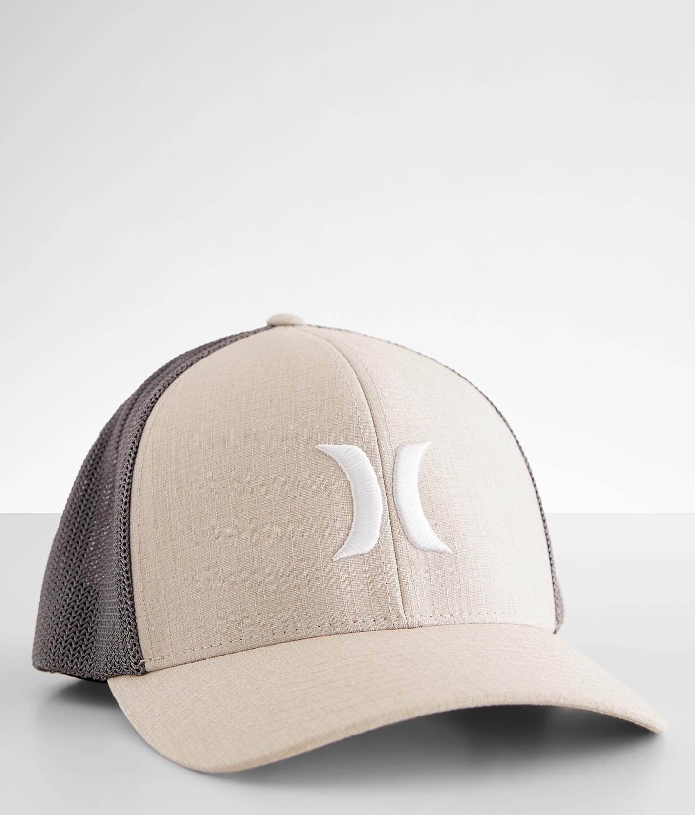 Hurley Men's M Icon Textures Hat Cap, Obsidian, Small/Medium