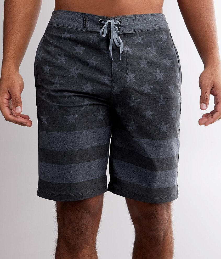 Hurley black american store flag board shorts