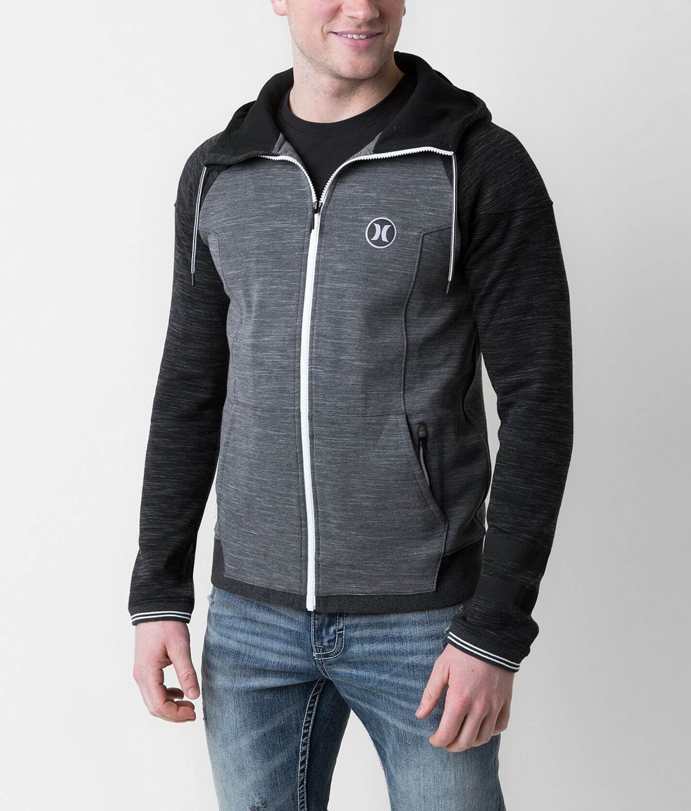 Hurley Phantom Choice Hooded Sweatshirt - Men's Sweatshirts in Charcoal  Heather | Buckle