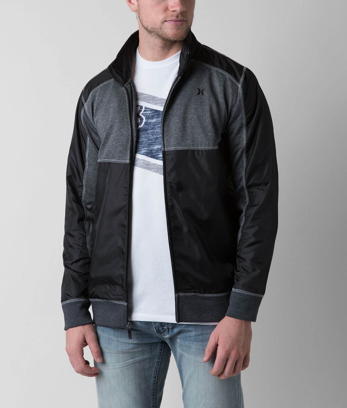 Hurley Fort Track Jacket - Clothing in Black | Buckle