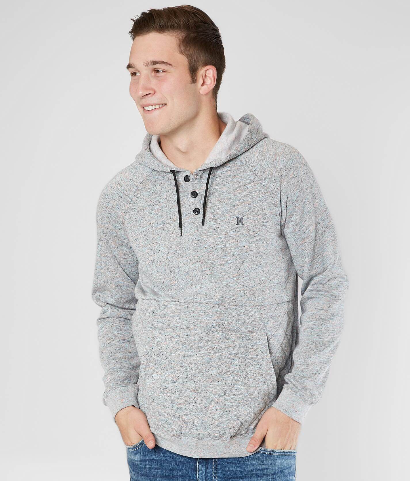 hooded henley sweater