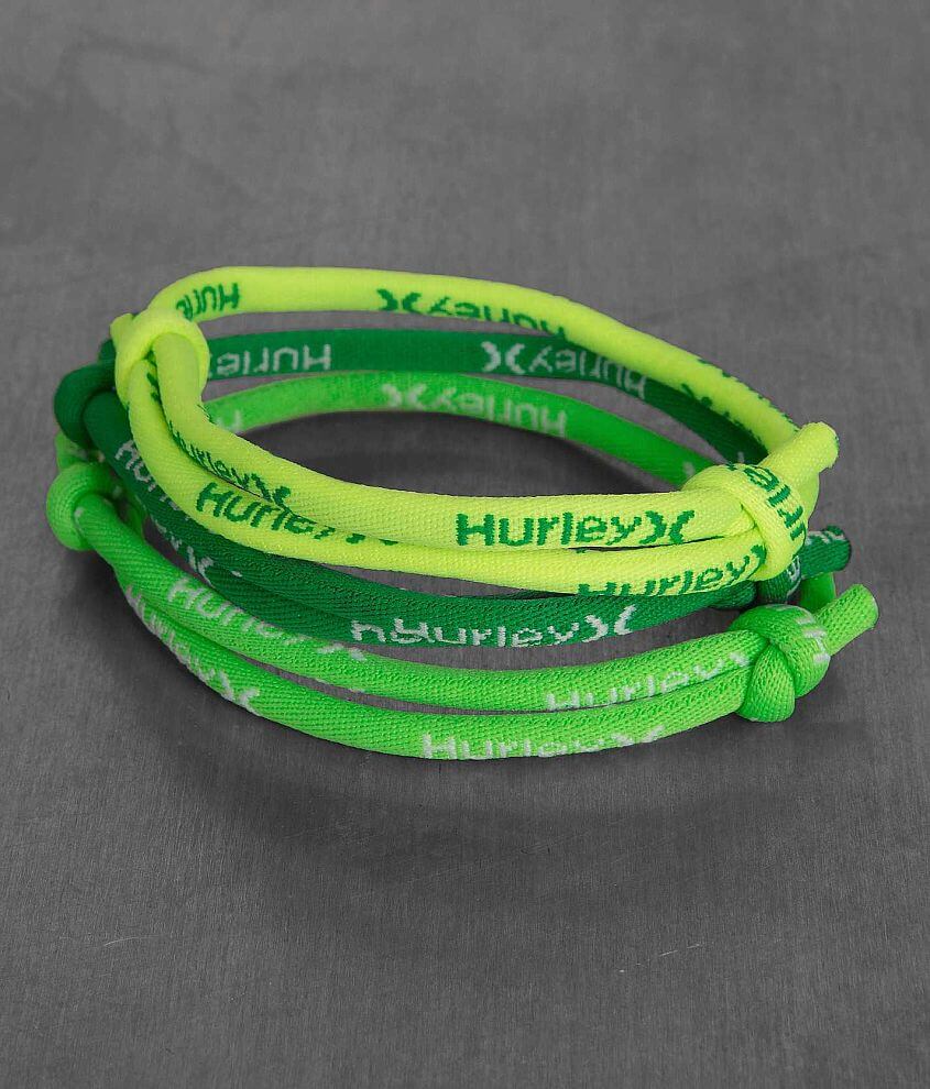 Hurley Leash Rope Bracelet Set front view