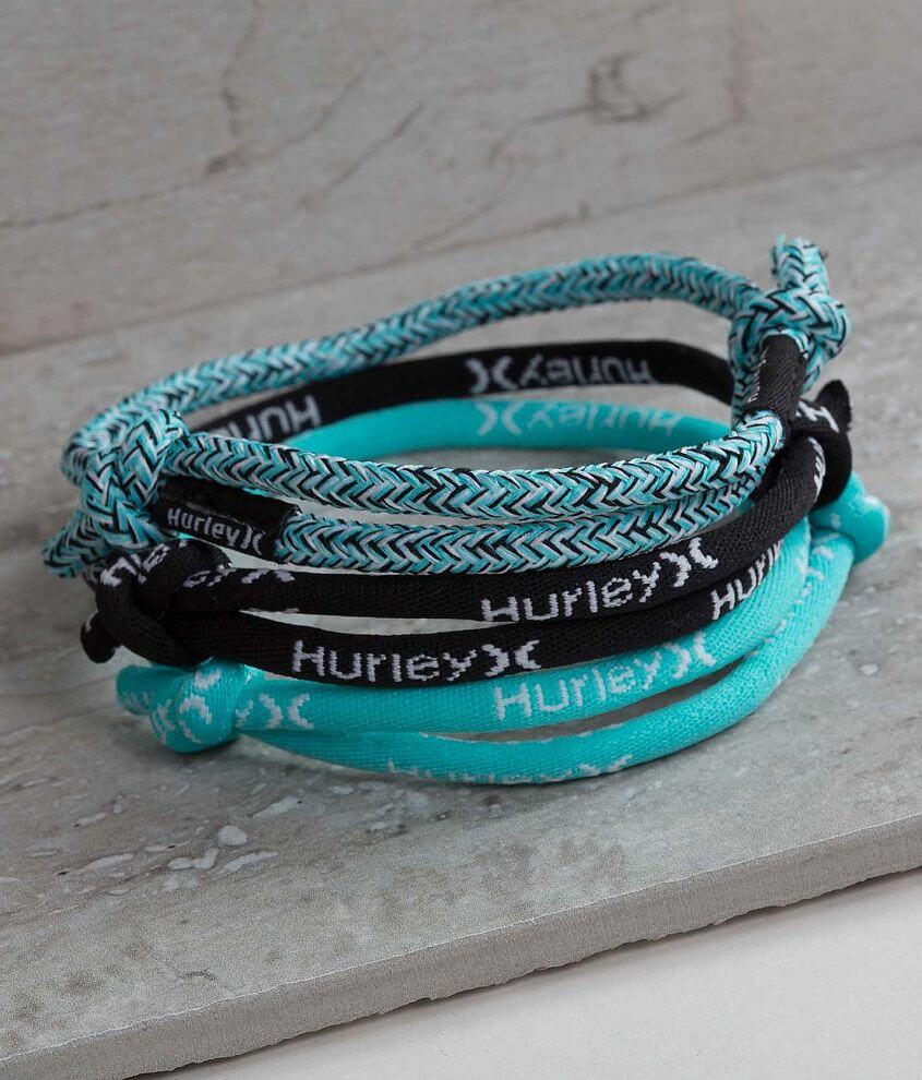 Hurley Leash Rope Bracelet Set front view