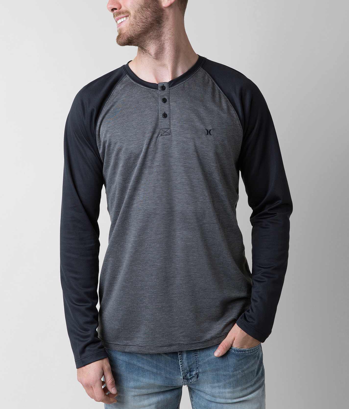 hurley dri fit henley