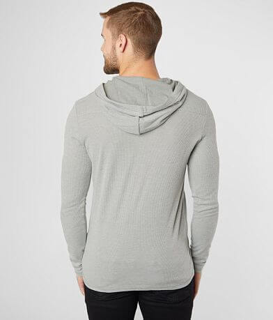 Hurley Tyler Striped Henley Hoodie BACK