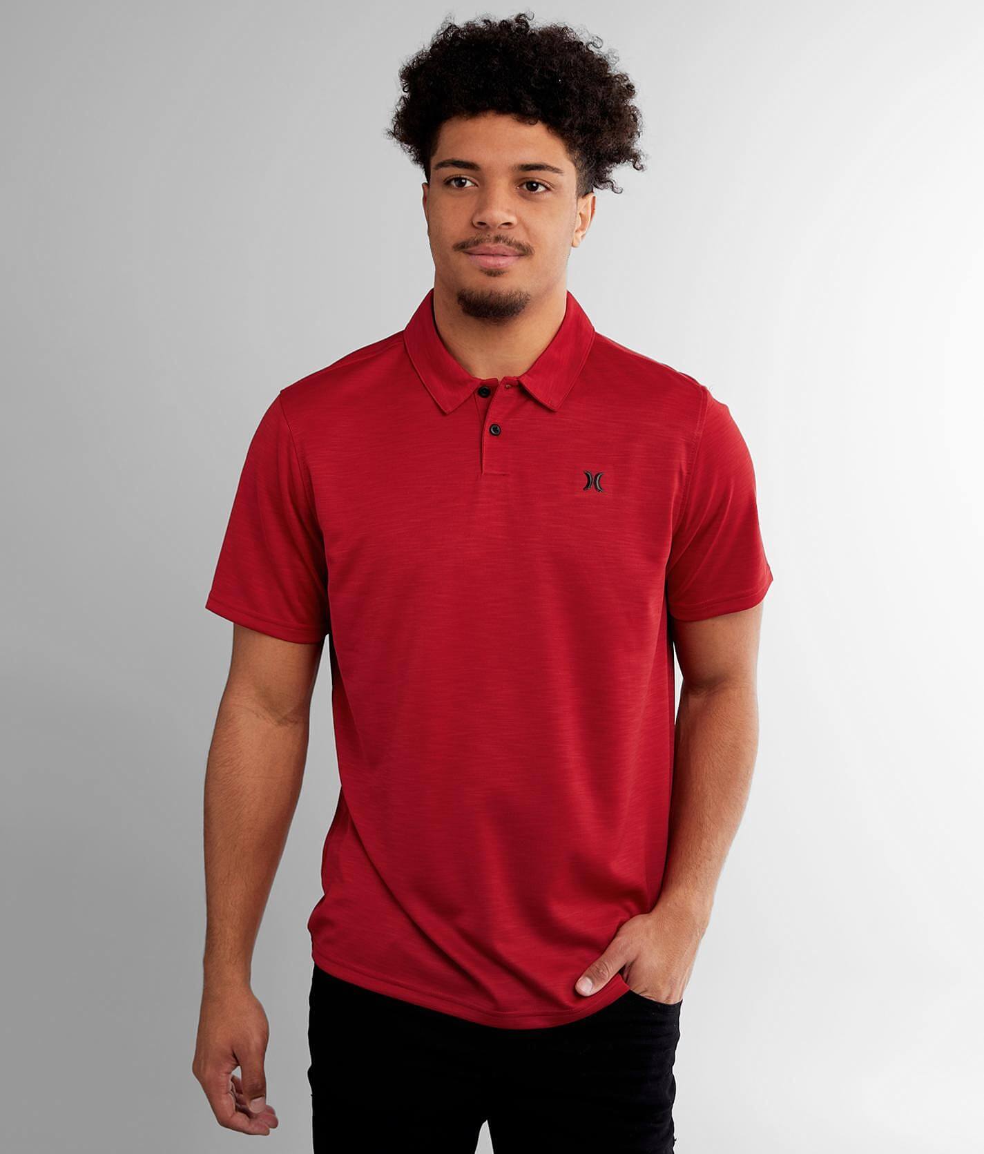 gym red polo shirt