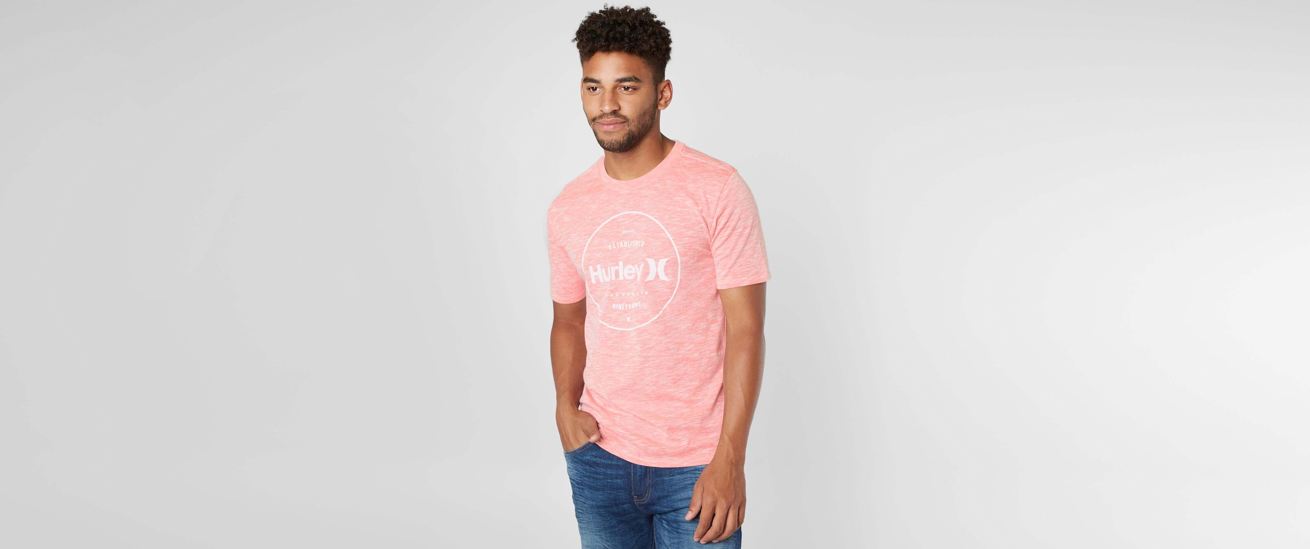 Hurley Circle Locked Dri-FIT T-Shirt Men's T-Shirts in Red White