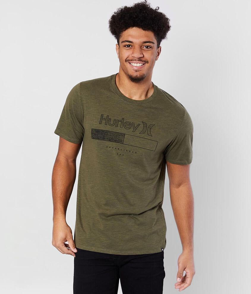 Hurley Bar Tropics Dri-FIT T-Shirt - Men's T-Shirts in Medium Olive ...