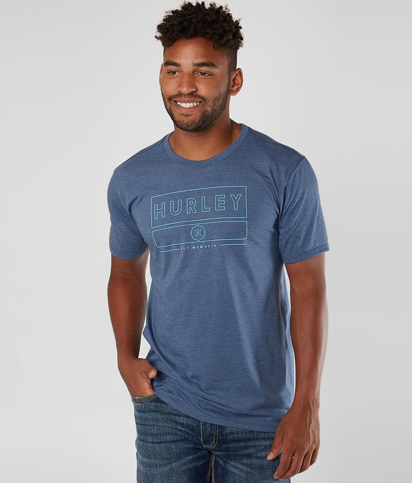 Hurley Rigid Outline T-Shirt - Men's T-Shirts in Mystic Navy | Buckle