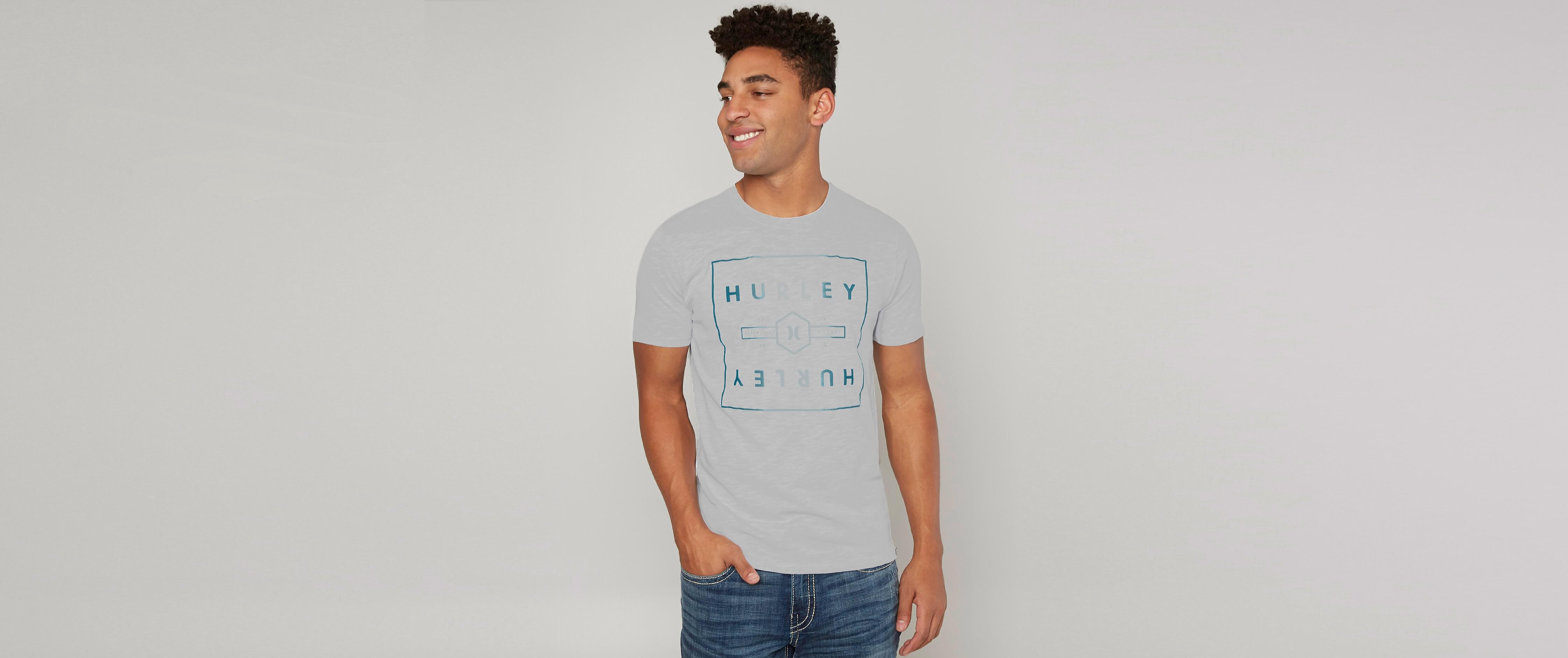 Hurley Wide Open DriFIT TShirt Men's TShirts in White Wolf Grey