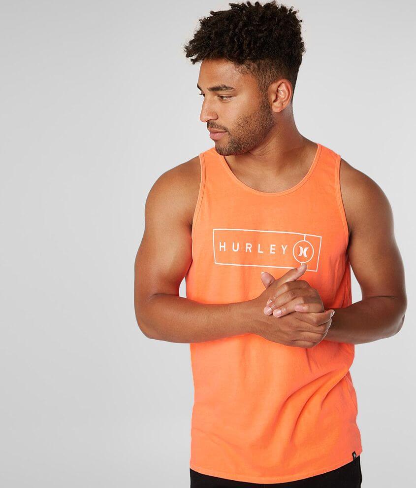 Hurley Fog Cap Tank Top Men's Tank Tops in Orange Buckle