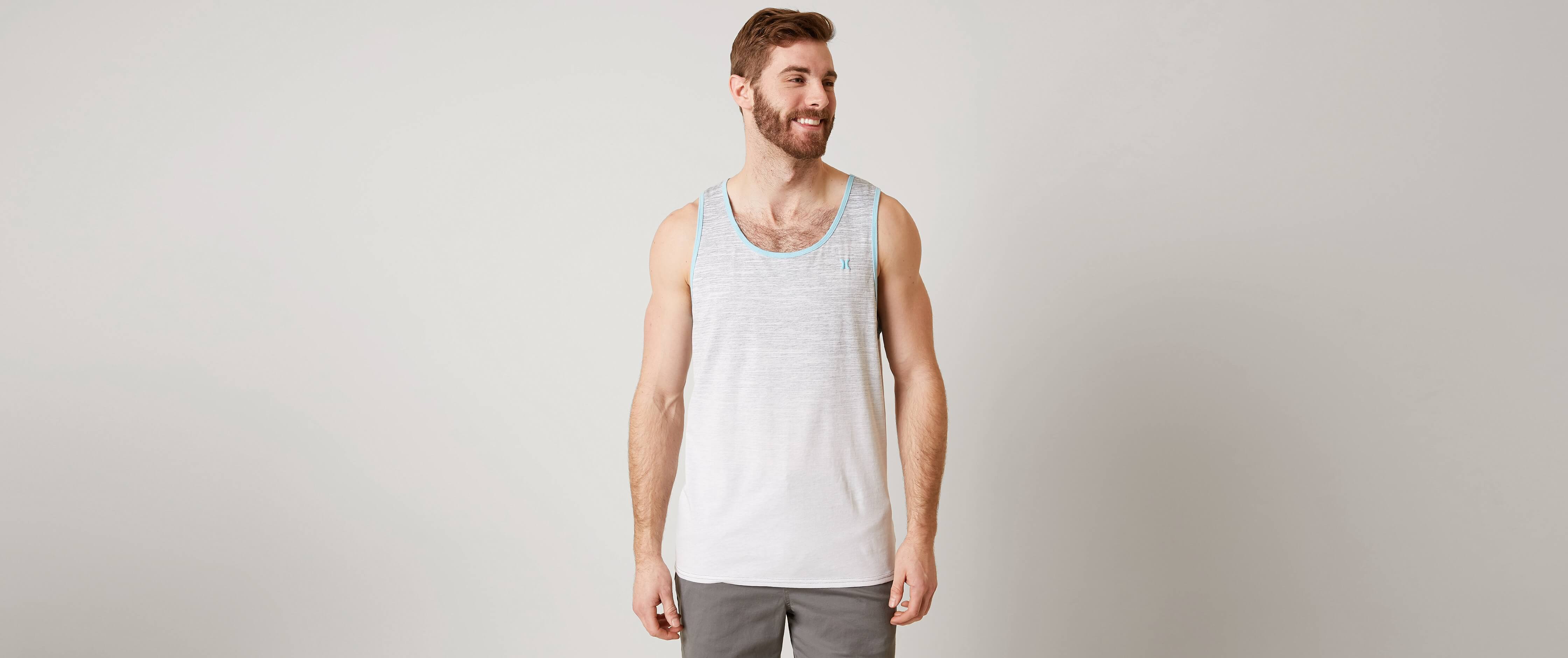 Hurley Splintered Tank Top Men's Tank Tops in Grey Buckle