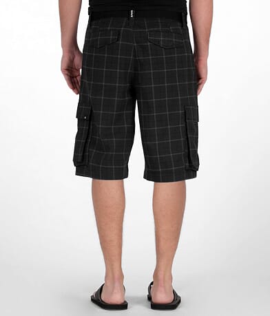 Hurley Vex Plaid Cargo Short back view