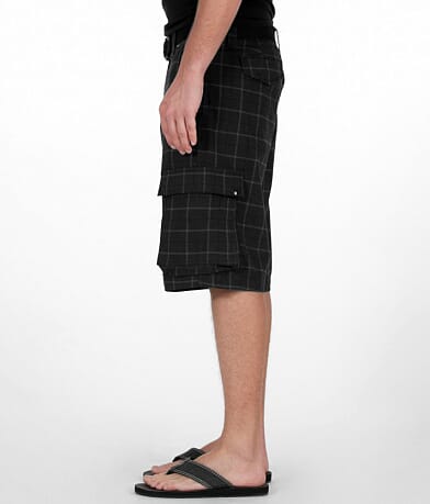 Hurley Vex Plaid Cargo Short full left side view