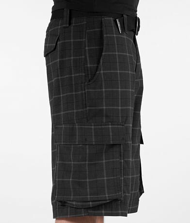 Hurley Vex Plaid Cargo Short right detail view