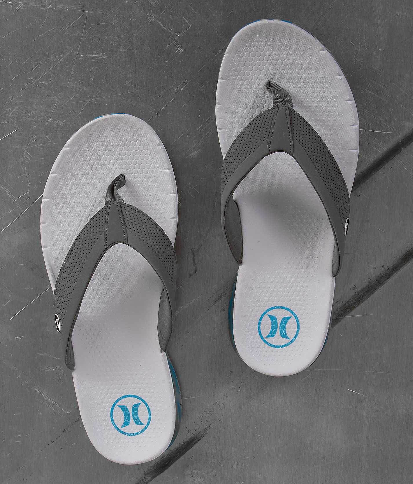 Hurley Men\'s Gray and Red Flip Flop Sandals Size 13 NB Hurley Men main image 2