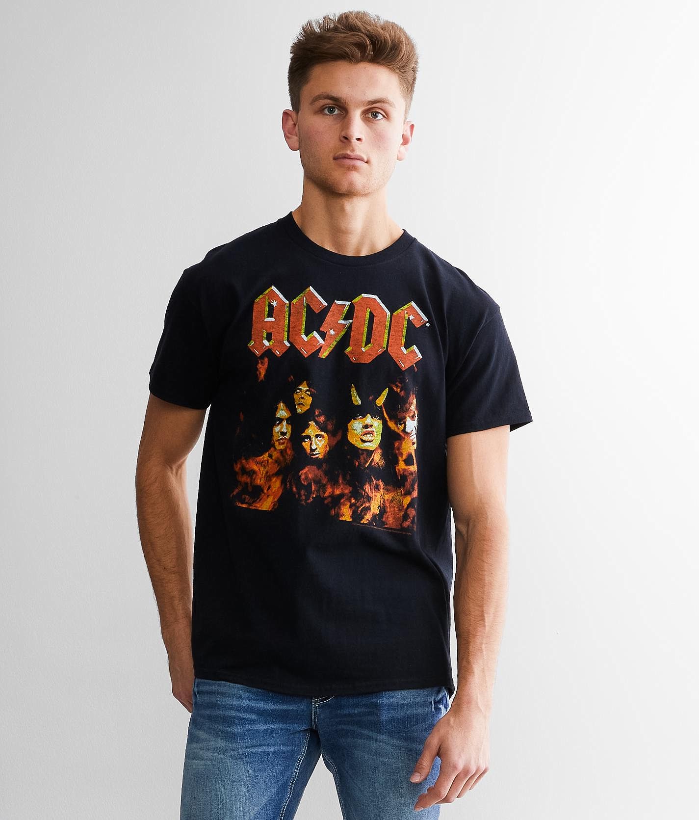 Junk Food Acdc Back in Black Band Graphic Tee - S