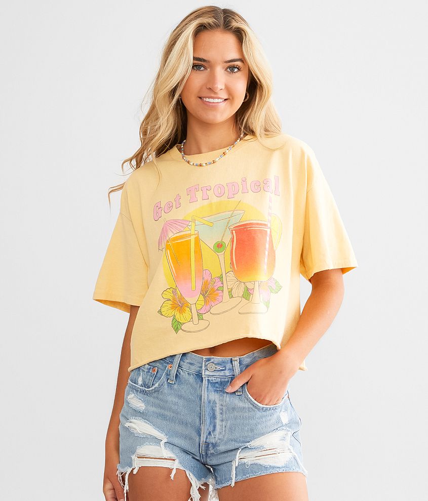 Junkfood Get Tropical Cropped T-Shirt