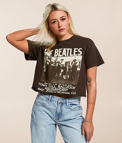 Junkfood The Beatles Cropped Band T-Shirt front view