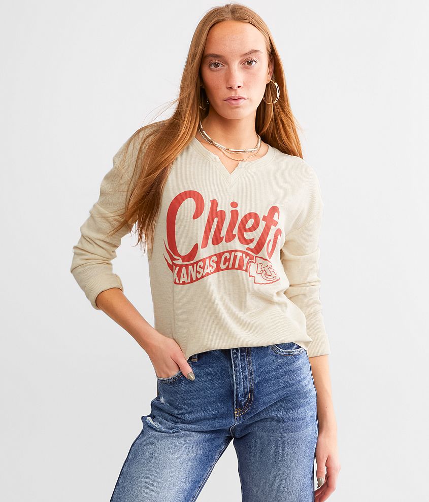 Junkfood Kansas City Chiefs Thermal - Women's T-Shirts in Oatmeal