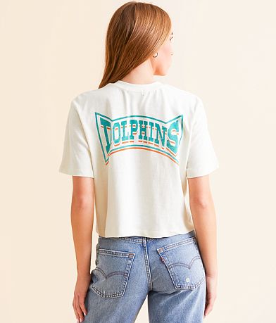 Junkfood Miami Dolphins Cropped T-Shirt BACK
