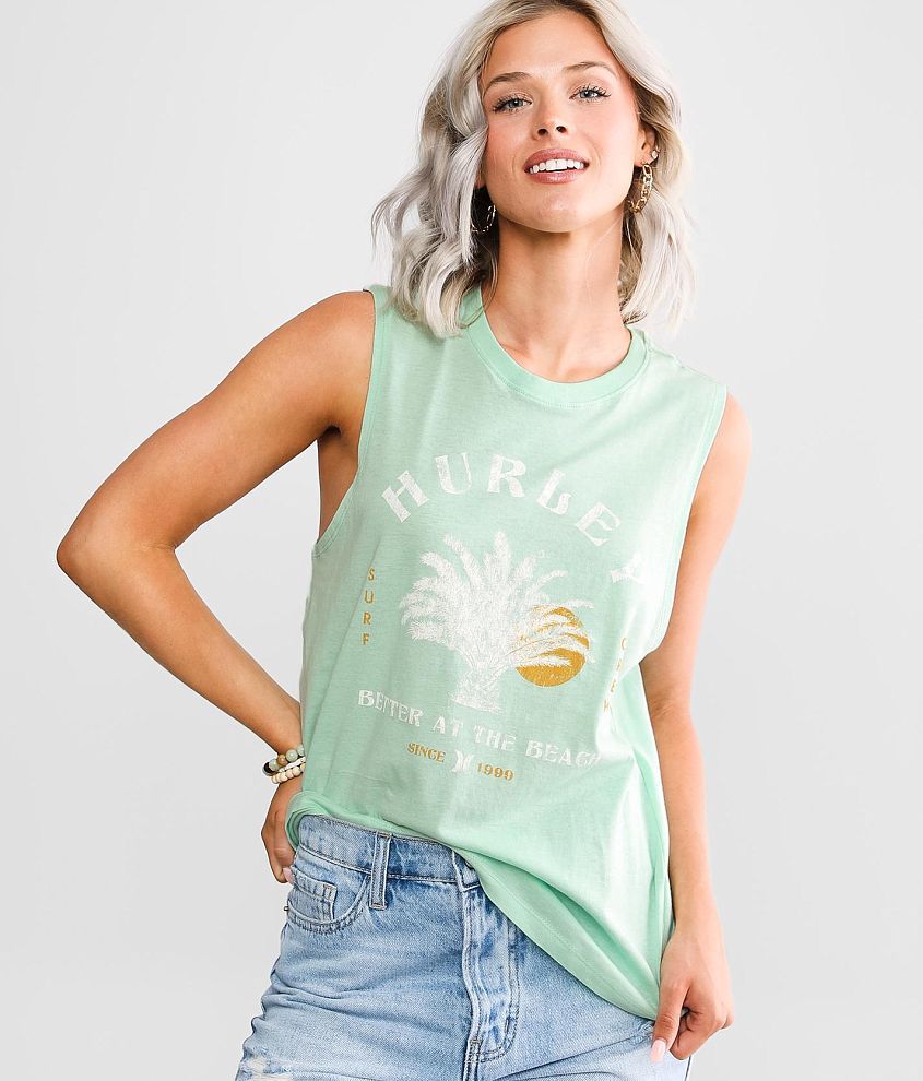 Hurley Hallie Beach Tank Top - Women's Tank Tops in Mist Green