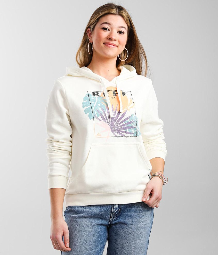 Reef Fronds Hooded Sweatshirt - Women's Sweatshirts in Marshmallow | Buckle