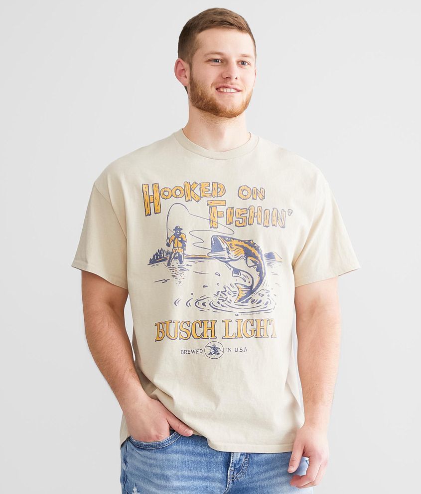 Junkfood Busch Light Hooked On Fishing T-Shirt