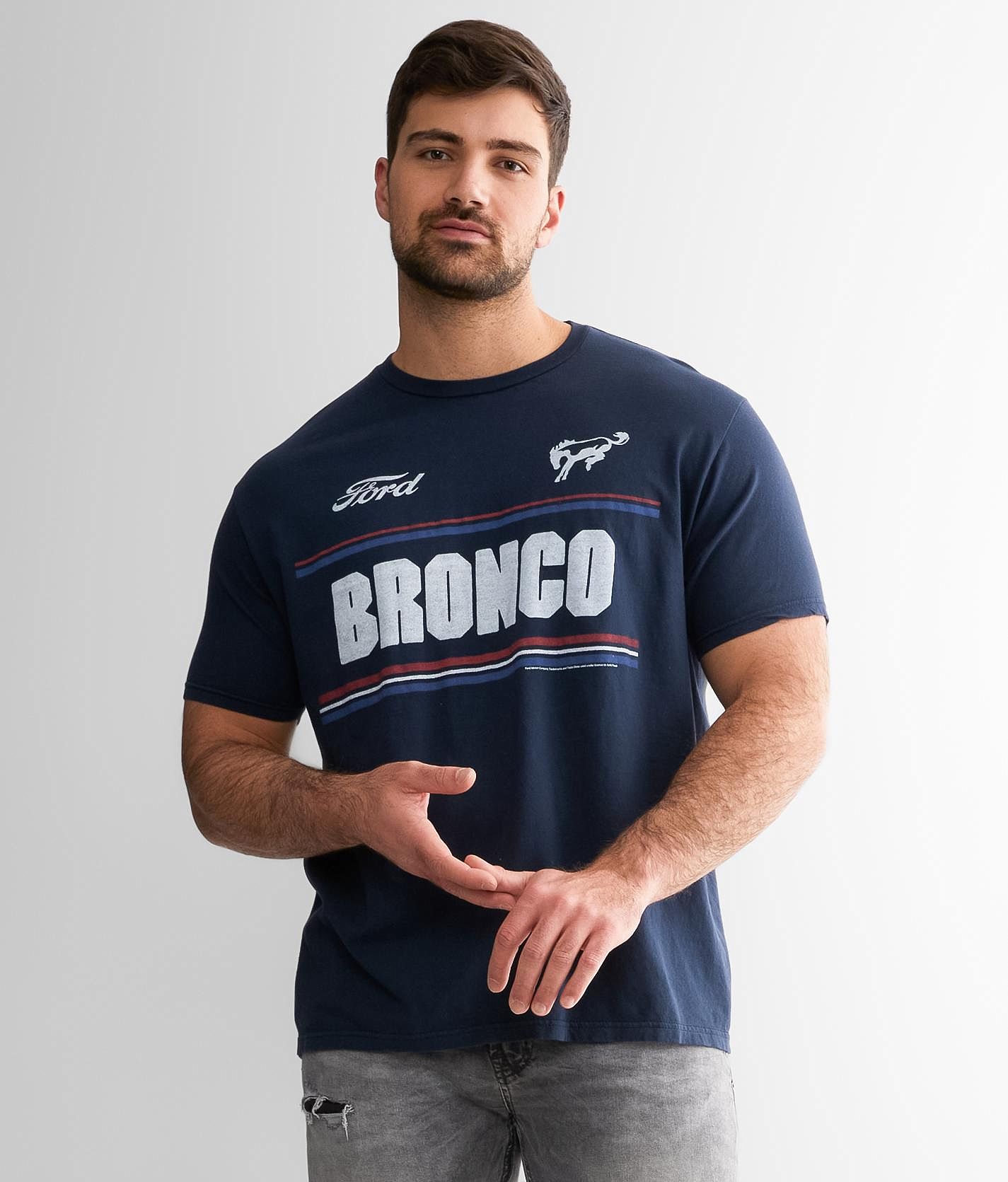 Junkfood Ford Bronco T-Shirt - Grey Large, Men's