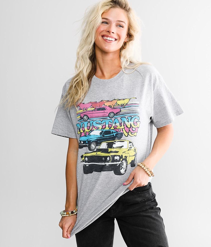 Junkfood Mustang T-Shirt - Women's T-Shirts in Sport Grey | Buckle