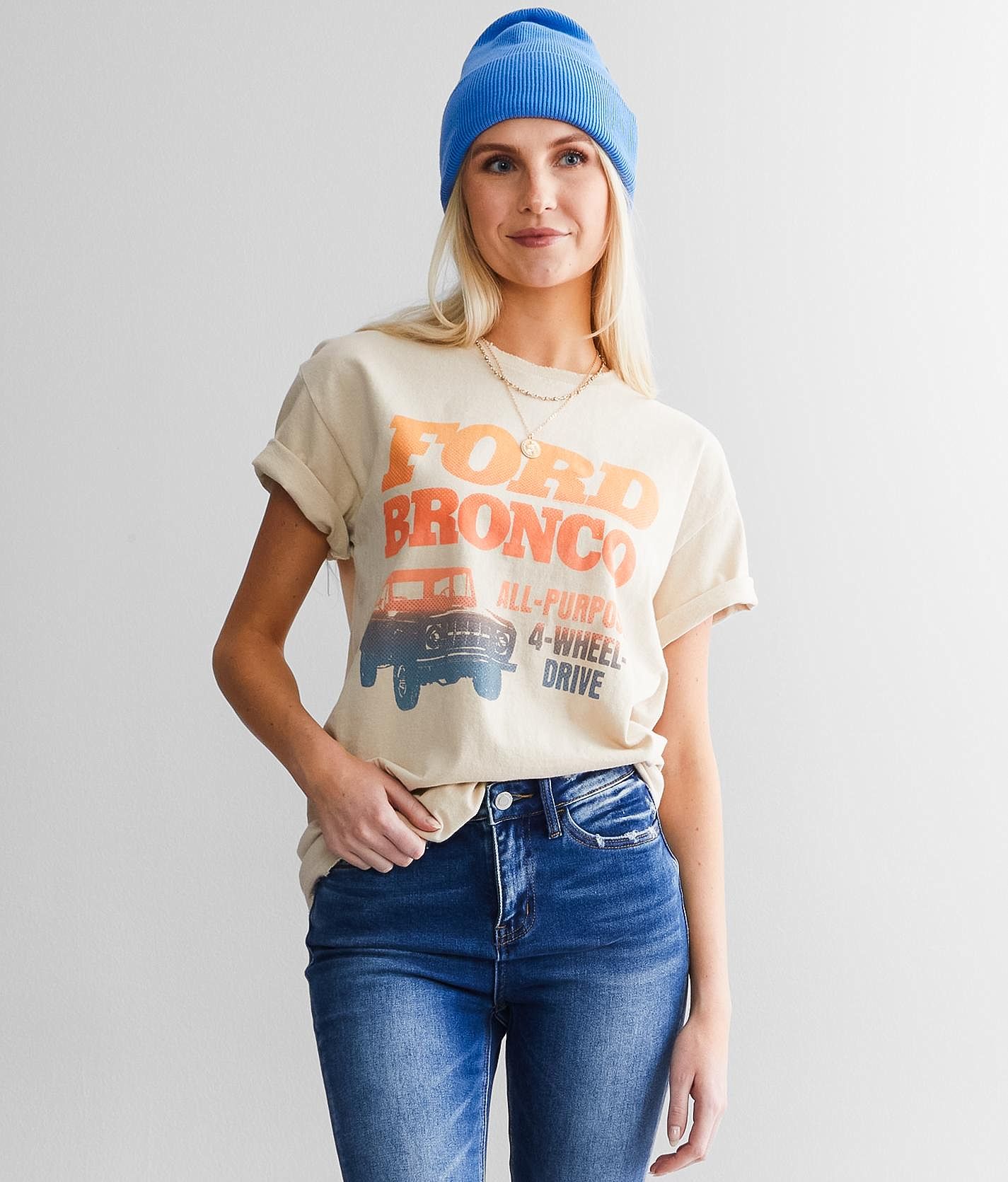 Junk food Clothing Ford Bronco Beach Premium Vintage Graphic Tee -  12MXFRD0086