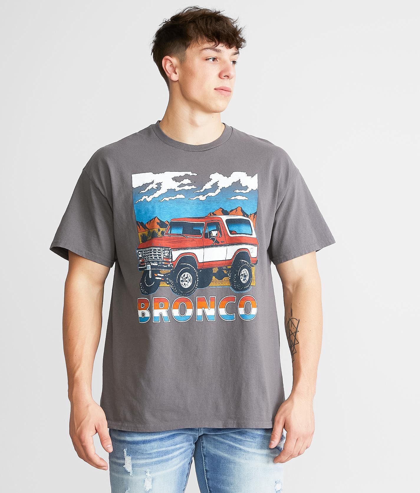 Junkfood Ford Bronco T-Shirt - Grey Large, Men's