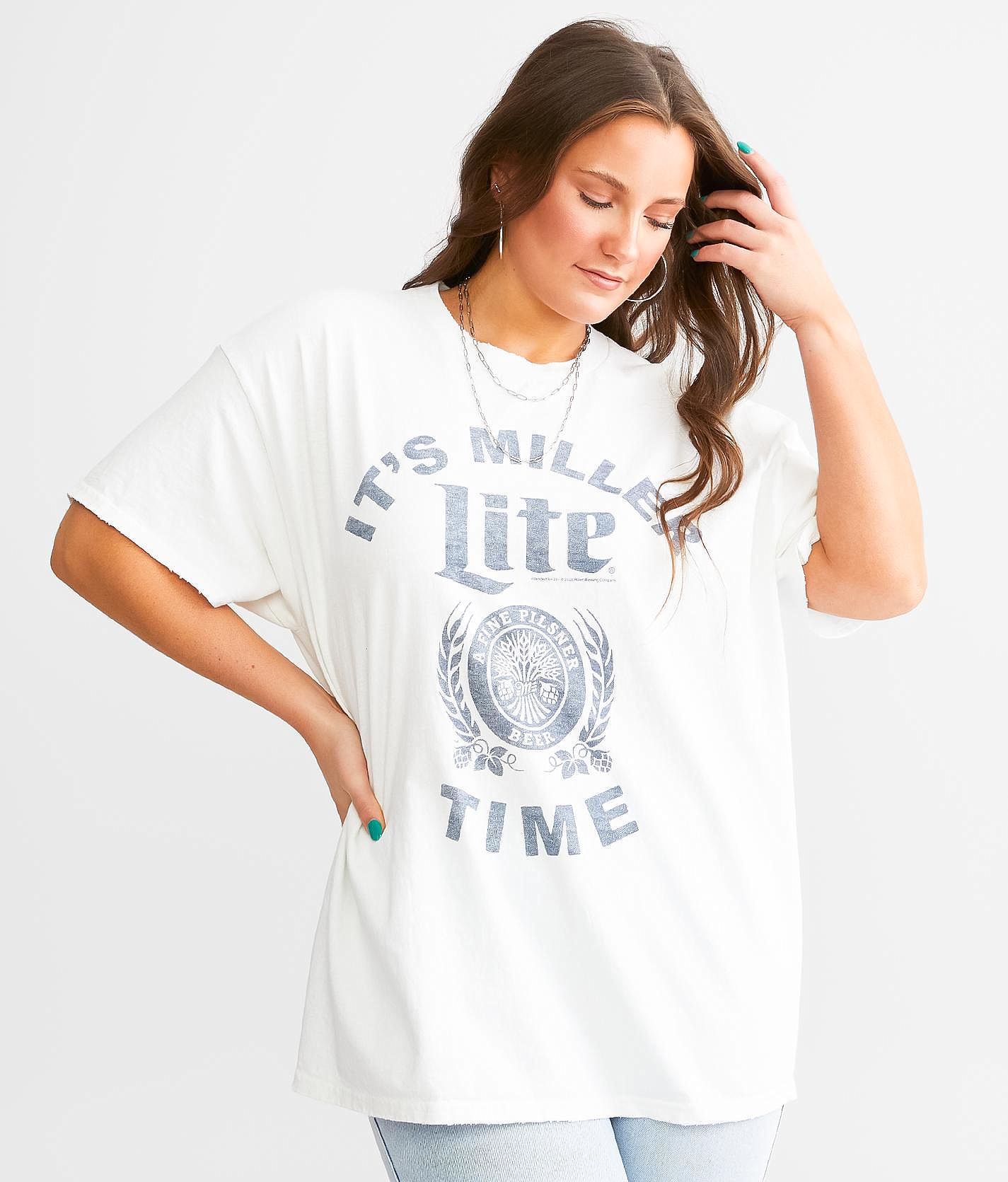 Junkfood Miller Lite® Famous Beer T-Shirt - Women's T-Shirts in White