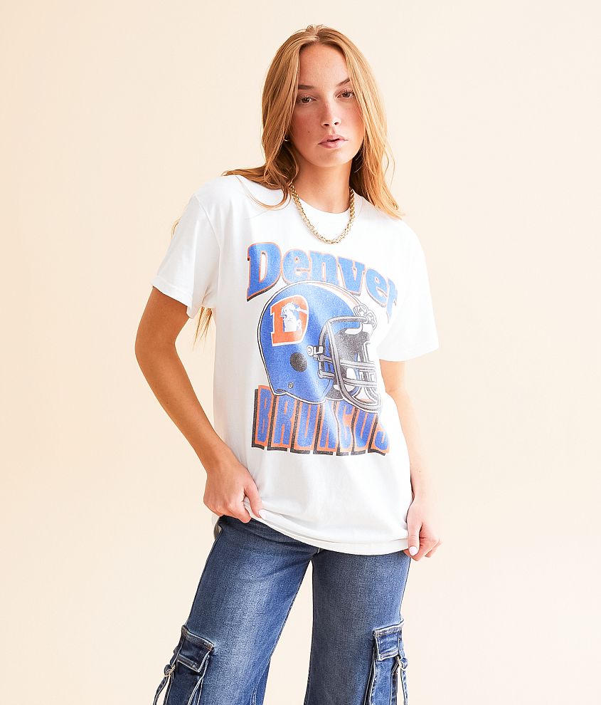 Junkfood Denver Broncos Throwback Helmet T-Shirt front view